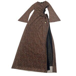 Kulani Kinis Long Sleeve Cut Out Dress in Kosmic Kat